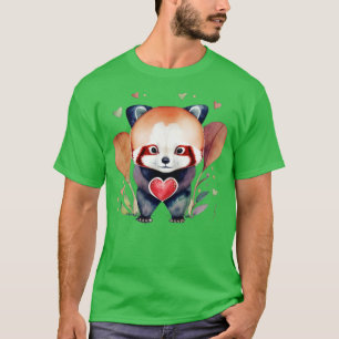 T-shirt Tomber amoureux de ce Panda Rouge Kawai