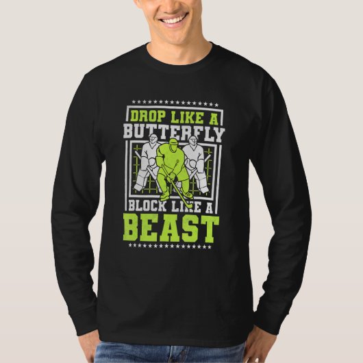 T-shirt Tomber comme un papillon Bloquer comme une bête de (Devant)