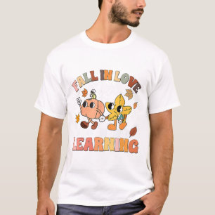T-shirt Tomber dans l'amour avec l'apprentissage Thanksgiv