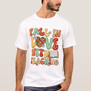 T-shirt Tomber Dans L'Amour Avec L'Enseignement Automne Th