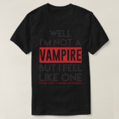 T-shirt Tomber En Reverse - Je Ne Suis Pas Un Vampire (Design devant)
