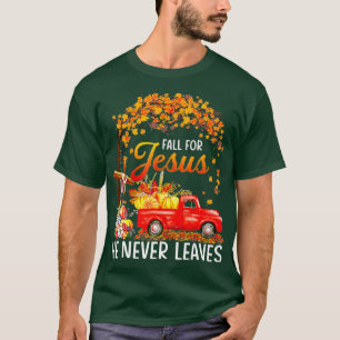T-shirt Tomber Pour Jésus Il N'A Jamais Feuille Thanksgivi