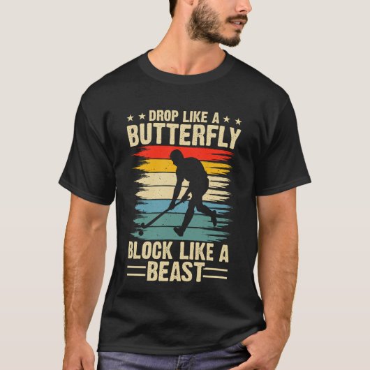 T-shirt Tombez comme un papillon Bloquez comme une bête de (Devant)