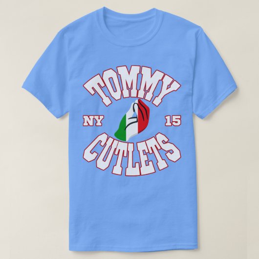 T-shirt Tommy Cutlets 15 Italien Main Drapeau Italien New  (Design devant)