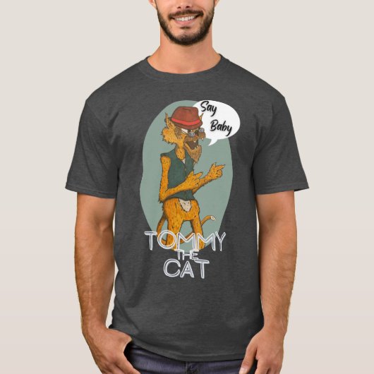 T-shirt Tommy le chat garçon drôle (Devant)