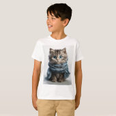 T-shirt Tommy, le Tabby Cat le plus souple (Devant entier)