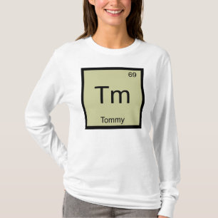 T-shirt Tommy Nom Élément Chimique Tableau Périodique