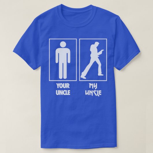 T-shirt Ton oncle, mon oncle, guitare (Design devant)