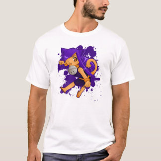 T-shirt tonal de rayure de dames d'attaque de KAT