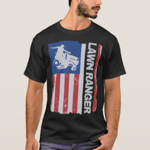 T-shirt Tondeur de pelouse Lawn Ranger Drapeau américain J