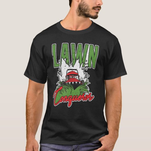 T-shirt Tondeuse à gazon Conquérant de jardin (Devant)