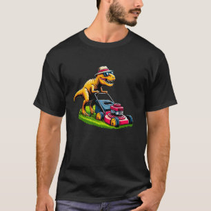 T-shirt Tondeuse à gazon drôle T-Rex dinosaure tonte pelou