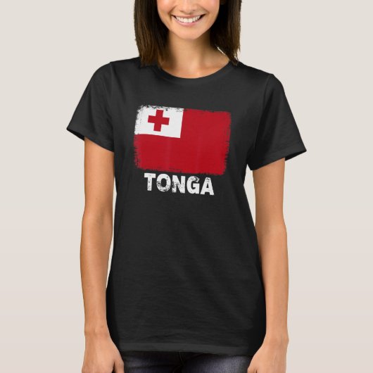 T-shirt Tonga Drapeau Appui Tonga Personnes Femmes Hommes (Devant)