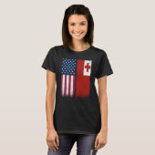 T-shirt Tonga Tongan American Flags Proud USA Tonga (Devant entier)