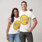 T-shirt Tongue Out Emoji Funny Goofy Face (Unisexe)