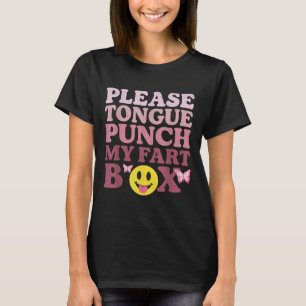 T-shirt Tongue Punch Mon Panier Boîte Funny Kawaii Citatio