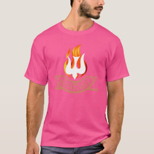T-shirt Tongues de la colombe de la Pentecôte de feu Flamm