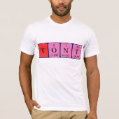 T-shirt Toni nom de table périodique (Devant)