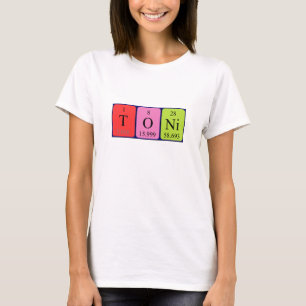T-shirt Toni nom de table périodique