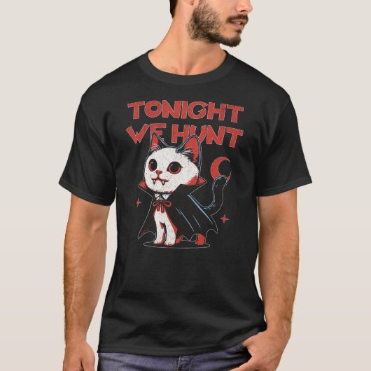 T-shirt Tonight We Hunt Vampire Cat (Devant)