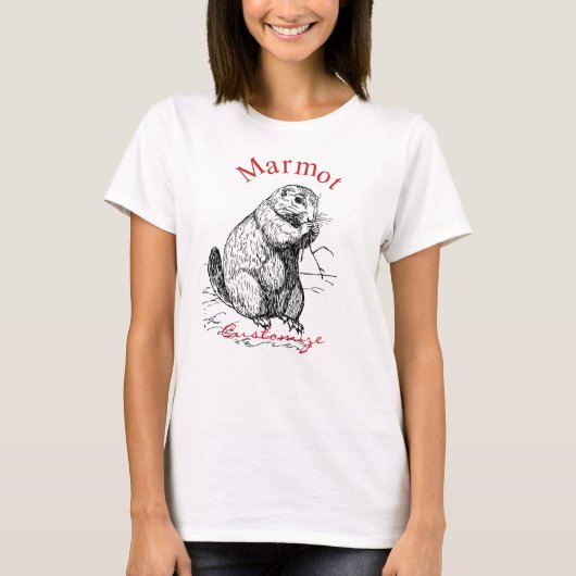 T-shirt Tonnerre_Cove d'animal de marmotte cuite (Devant)