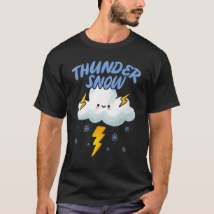 T-shirt Tonnerre neige glace neige froide neige saison hiv