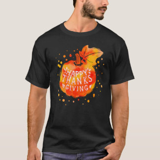 T-shirt Tons D'Automne Orange Bon thanksgiving Citrouille