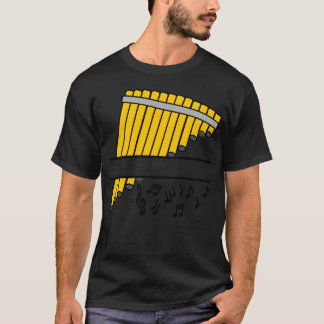 T-shirt Tons de musique de flûte de pan en bambou drôles