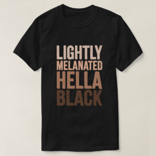 T-shirt Tons de peau noirs très légèrement mélanisés et fi