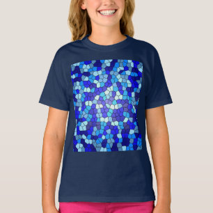 T-shirt Tons de verre tendu bleu par Shirley Taylor