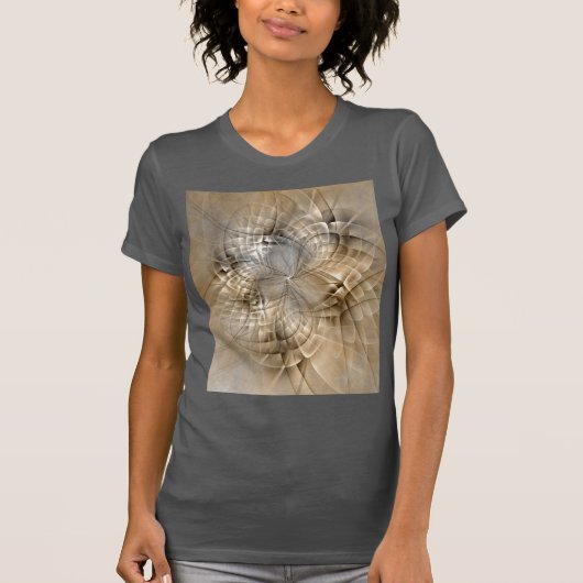 T-shirt Tons Terre Abstrait Art fractal moderne Texture (Devant)