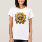 T-shirt Tons tournesols rétro (Devant)