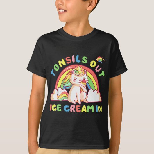 T-shirt Tonsil Sortie Crème De Glace Dans Tonsil Éliminati (Devant)