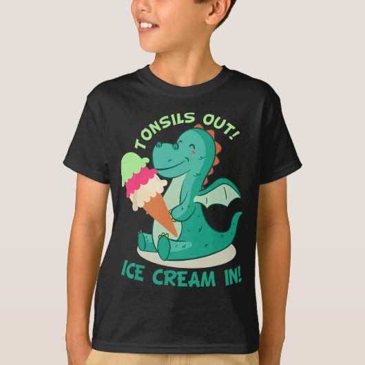 T-shirt Tonsillectomie Chirurgie Tonsils out Glace Cream i (Devant)