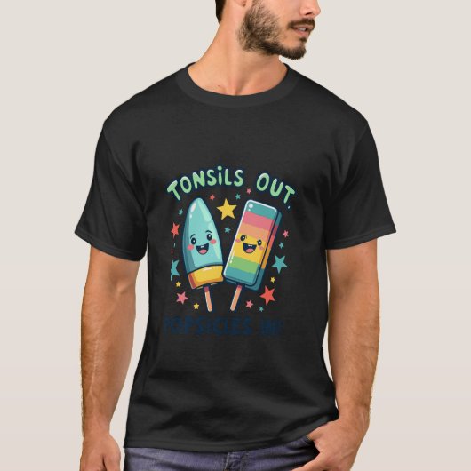 T-shirt Tonsils Sortent Popsicles Dans Funny Tonsil Remog  (Devant)
