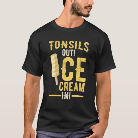 T-shirt Tonsils Sortie Crème Glace En Tonsillectomie (Devant)