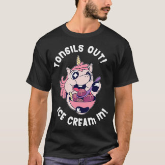 T-shirt Tonsils Sortir La Crème De Glace Dans Unicorne Man