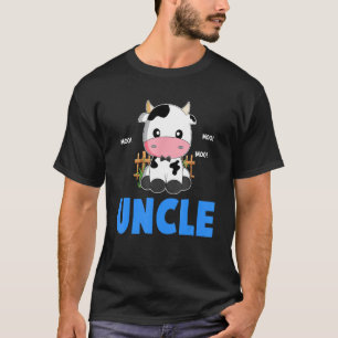 T-shirt Tonton Drôle Vache Mignonne Vache Agriculteur Anni
