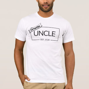 T-shirt Tonton préféré est 2026 révélation bébé neveu nièc