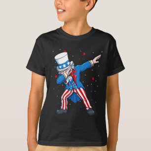 T-shirt Tonton Sam qui Dab 4 juillet Enfants Garçons Homme