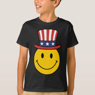T-shirt Tonton Sam visage souriant des années 70 Patriote