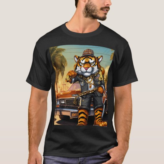 T-shirt Tony le tigre : La position de Gangsta (Devant)