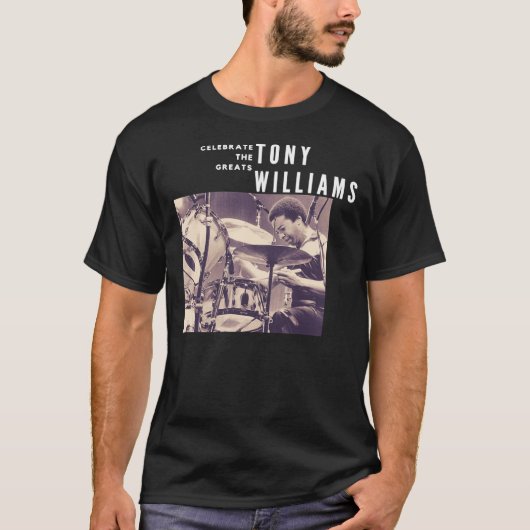 T-shirt Tony Williams Great Jazz Drummer Musician Classic  (Devant)