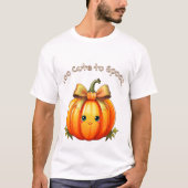 T-shirt Too Cute to Spook –  Pumpkin Halloween Design (Devant)