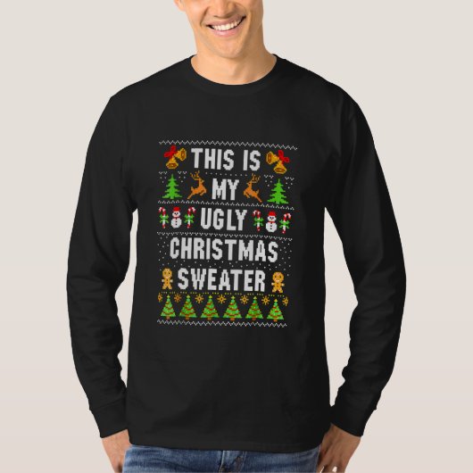 T-shirt Too Hot Ugly Christmas Sweaters  Xmas Men Women Fa (Devant)
