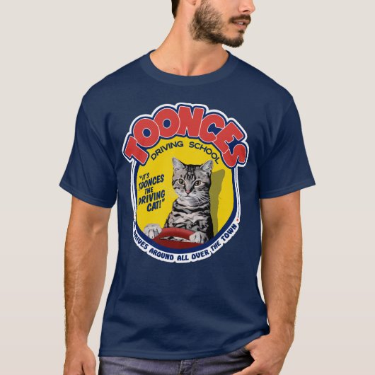 T-shirt Toonces The Drivers Chat Drivers School Classic SN (Devant)