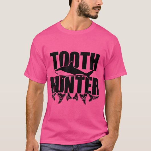 T-shirt Tooth Hunter Paleontology Shark th Collecting (Devant)