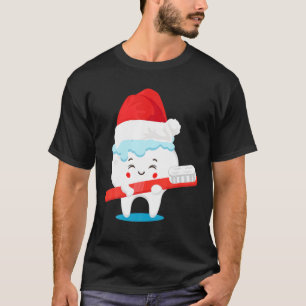 T-shirt Tooth Père Noël Christmas mignonne X-Mas Dental As