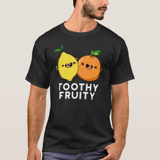 T-shirt Toothy Fruity Funny Fruit Pun Dark BG (Devant)