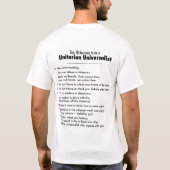 T-shirt Top 10 de l'universalisme unitaire (Dos)